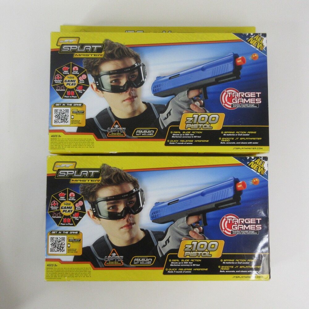 2x JT Splatmaster Z100 Beginner Spring Paintball Pistol Marker